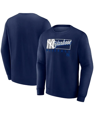 Fanatics Men's Navy New York Yankees Focus Fleece Pullover Sweatshirt