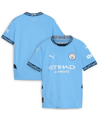 Puma Big Boys and Girls Light Blue Manchester City 2024/25 Home Replica Jersey