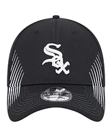 New Era Men's Black Chicago White Sox Active Dash Mark 39THIRTY Flex Hat