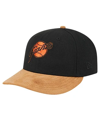 New Era Men's Black San Francisco Giants Team Suede Visor Low Profile 59FIFTY Fitted Hat