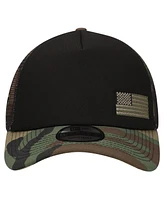 New Era Men's Black/Camo Martin Truex Jr Trucker 9FORTY Adjustable Hat