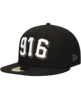 New Era Men's Black Sacramento River Cats Authentic Collection 59FIFTY Fitted Hat