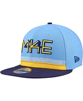 New Era Men's Powder Blue Milwaukee Brewers City Connect 9FIFTY Snapback Hat