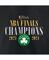 Fanatics Men's Black Boston Celtics 2024 Nba Finals Champions Big Tall Fade Away Jumper Roster Signature T-Shirt