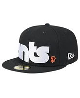 New Era Men's Black San Francisco Giants Checkered Undervisor 59FIFTY Fitted Hat