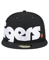 New Era Men's Black Detroit Tigers Checkered Undervisor 59FIFTY Fitted Hat