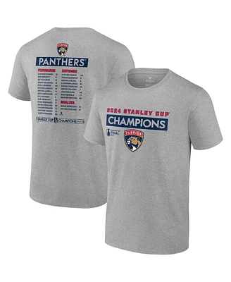 Fanatics Men's Steel Florida Panthers 2024 Stanley Cup Champions Roster T-Shirt