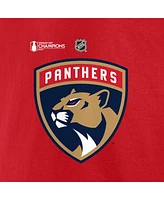 Fanatics Men's Vladimir Tarasenko Red Florida Panthers 2024 Stanley Cup Champions Authentic Stack Name Number T-Shirt