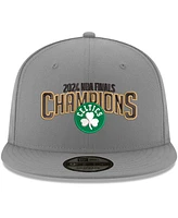 New Era Men's Gray Boston Celtics 2024 Nba Finals Champions Arched 9FIFTY Snapback Hat