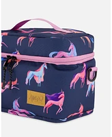 Deux par Deux Girl Lunch Box Navy Printed Unicorn - Toddler|Child