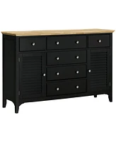 Homcom Sideboard Modern Buffet Cabinet with Adjustable Shelves