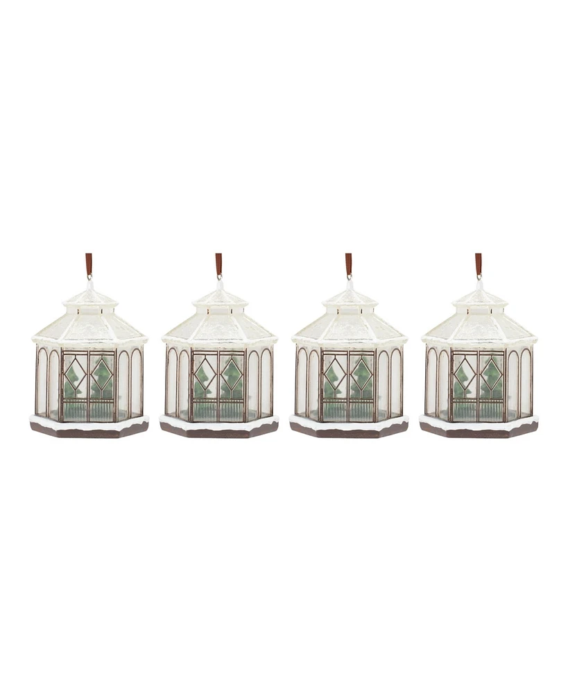 Slickblue Winter Gazebo Ornament (Set of 4)