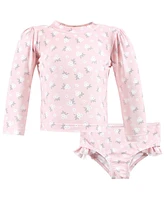 Hudson Baby Girls Swim Rashguard Set