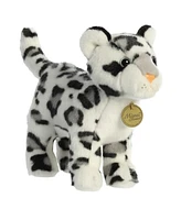 Aurora Medium Snow Leopard Miyoni Realistic Plush Toy White 10"