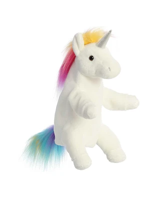 Aurora Medium Unicorn Hand Puppet Interactive Plush Toy Multicolor 12"