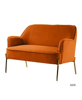 Hulala Home Barbara Contemporary Velvet Loveseat Sofa