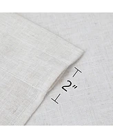 Caromio Linen Blend Kitchen Tier Window Curtain Pair, 52" x 24"