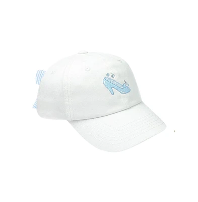 Bits & Bows Girls Girls Glass Slipper Bow Baseball Hat in White