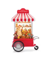 Slickblue Led Snow Globe Santa's Workshop Stand 10.75"h