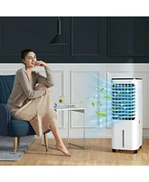 Slickblue 4-in-1 Evaporative Air Cooler with 12L Water Tank and 4 Ice Boxes-White