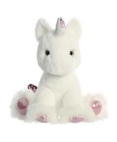 Aurora Small Clouds Unicorn Shimmers Colorful Plush Toy White 9"