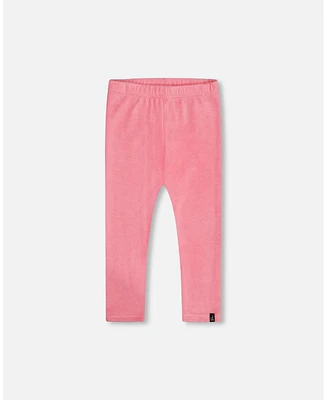 Deux par Big Girls Velvet Stretch Leggings Candy Pink