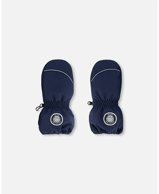 Deux par Kids Unisex Solid Mittens Navy