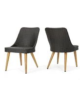 Simplie Fun Modern Wicker Dining Chairs Style Meets Strength for Outdoor Living