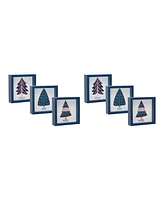 Slickblue Pine Tree Sentiment Sign (Set of 6)