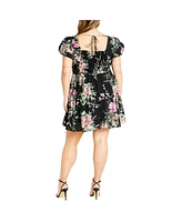 City Chic Women's Marci Print Dress