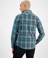 Sun + Stone Men's Leif Plaid Corduroy Shirt, Created for Macy's