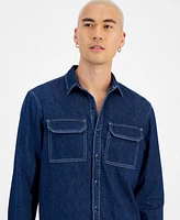 Sun + Stone Men's Komodo Denim Overshirt, Created for Macy's