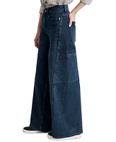 Dkny Jeans Women's High-Rise Wide-Leg Cargo