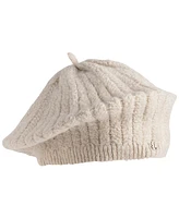 Lauren Ralph Fuzzy Cable Knit Beret Hat