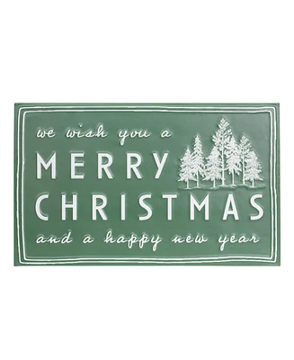 Slickblue Rustic Metal Merry Christmas Sentimet Sign 24"L