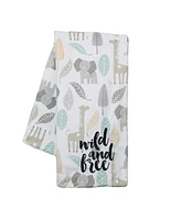 Lambs & Ivy Jungle Friends Elephant/Giraffe Safari Soft Fleece Baby Blanket