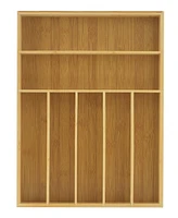 JoyJolt 7 Compartment Bamboo Drawer Organizer