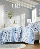 Intelligent Design Christa Floral Striped -Pc. Duvet Cover Set
