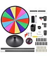 WinSpin 24" Prize Wheel Tabletop Floor Stand Spinning Game w/ Serving Tray