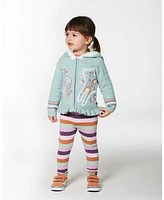 Deux par Deux Little Girls Jersey Leggings Multicolor Stripe - Toddler|Child