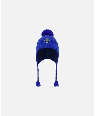 Deux par Boy Peruvian Knit Hat Royal Blue - Toddler|Child