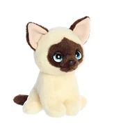 Aurora Small Mochi Siamese Petites Expressive Plush Toy White 7"