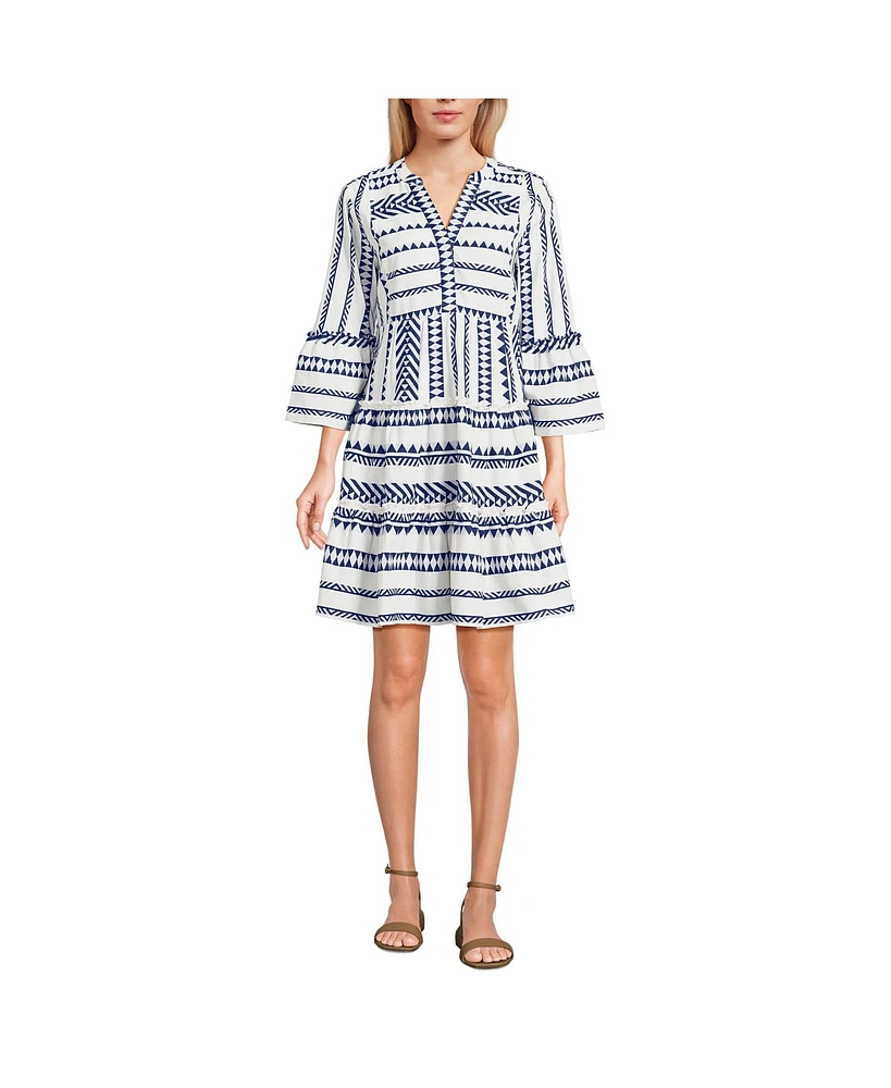 Lands' End Women's Embroidered Dress