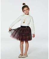 Deux par Toddler Girls Glittering Tulle Skirt Red Plaid - Toddler|Child