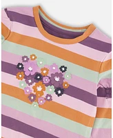 Deux par Toddler Girls Printed T-Shirt Multicolor Stripe - Toddler|Child