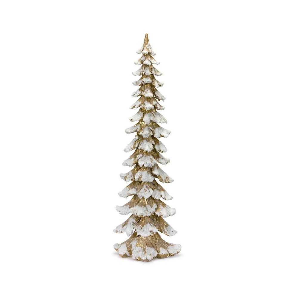 Slickblue Gold Flocked Pine Tree 34.5"h