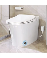 Mondawe Heated Seat Smart Toilet with Dryer and warm water Remote Control Led Night Light Included