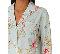 Lauren Ralph Women's 2-Pc. Printed Pajamas Set