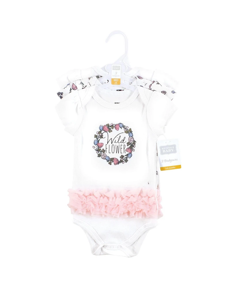 Hudson Baby Baby Girls Cotton Bodysuits