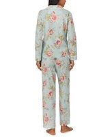 Lauren Ralph Petite 2-Pc. Printed Pajamas Set